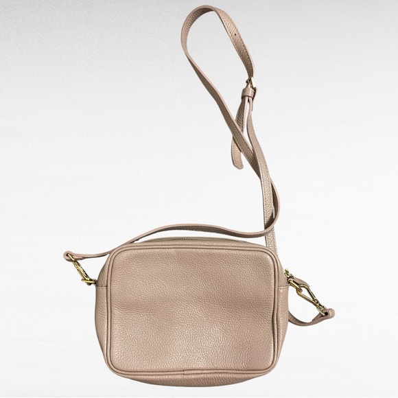 Quince | Dusty Pink Genuine Leather Minimalist Crossbody Bag | Made In Italy - Picture 3 of 4